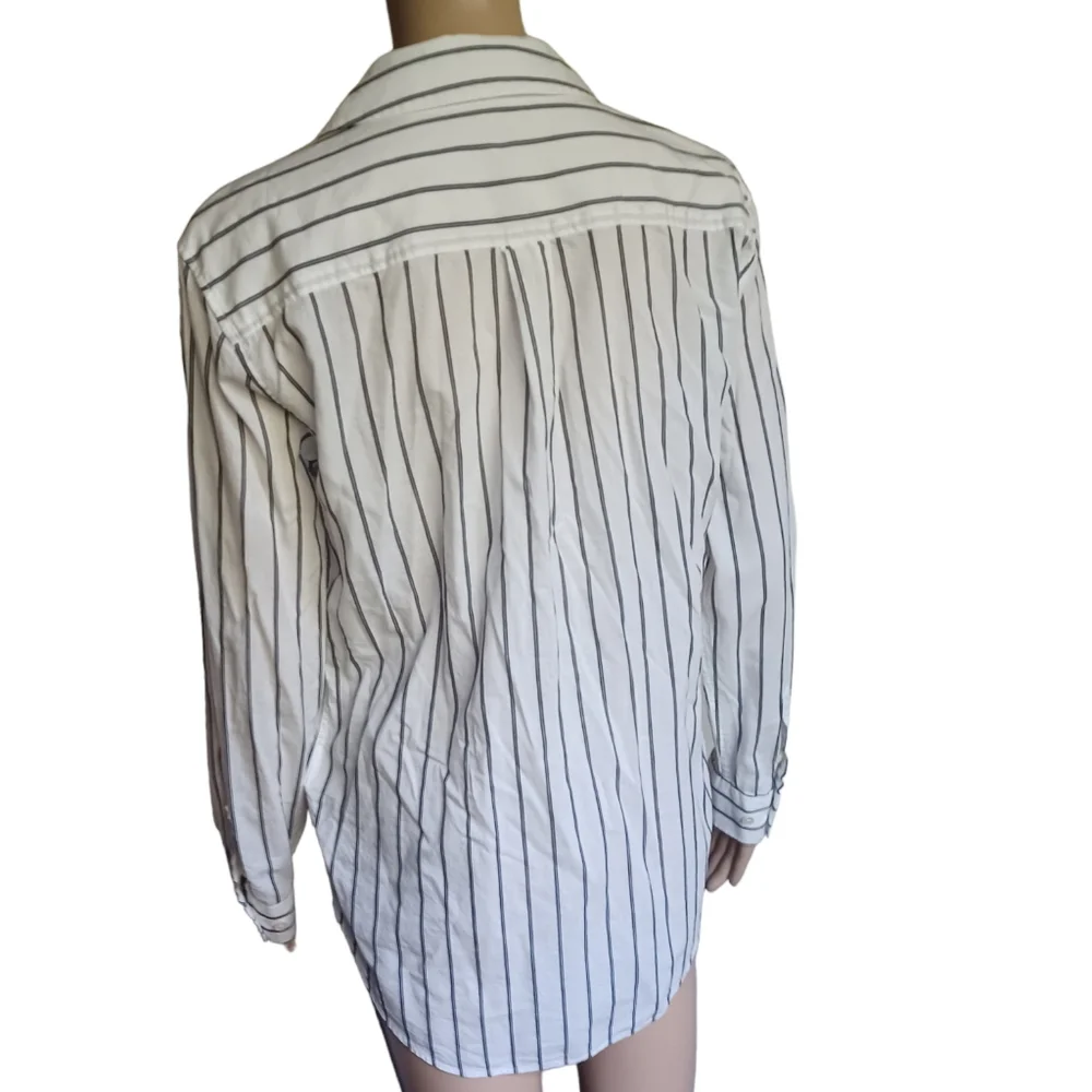 Equipment Femme Blouse Button Down Top Drawstring V Neckline Size Small Petite - Picture 3 of 9